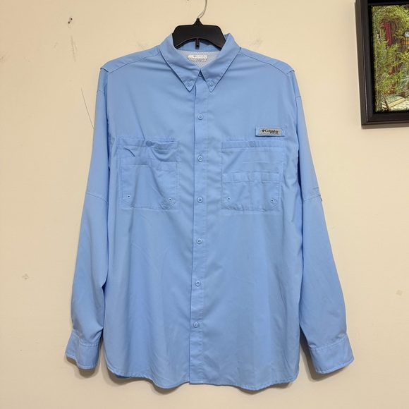 Columbia PFG Tamiami Il Button Long Sleeve Shirt Omni-Shade Classic Fit Size XL - Picture 2 of 14